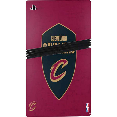 NBA Cleveland Cavaliers Distressed PS5 Pro Console Skin